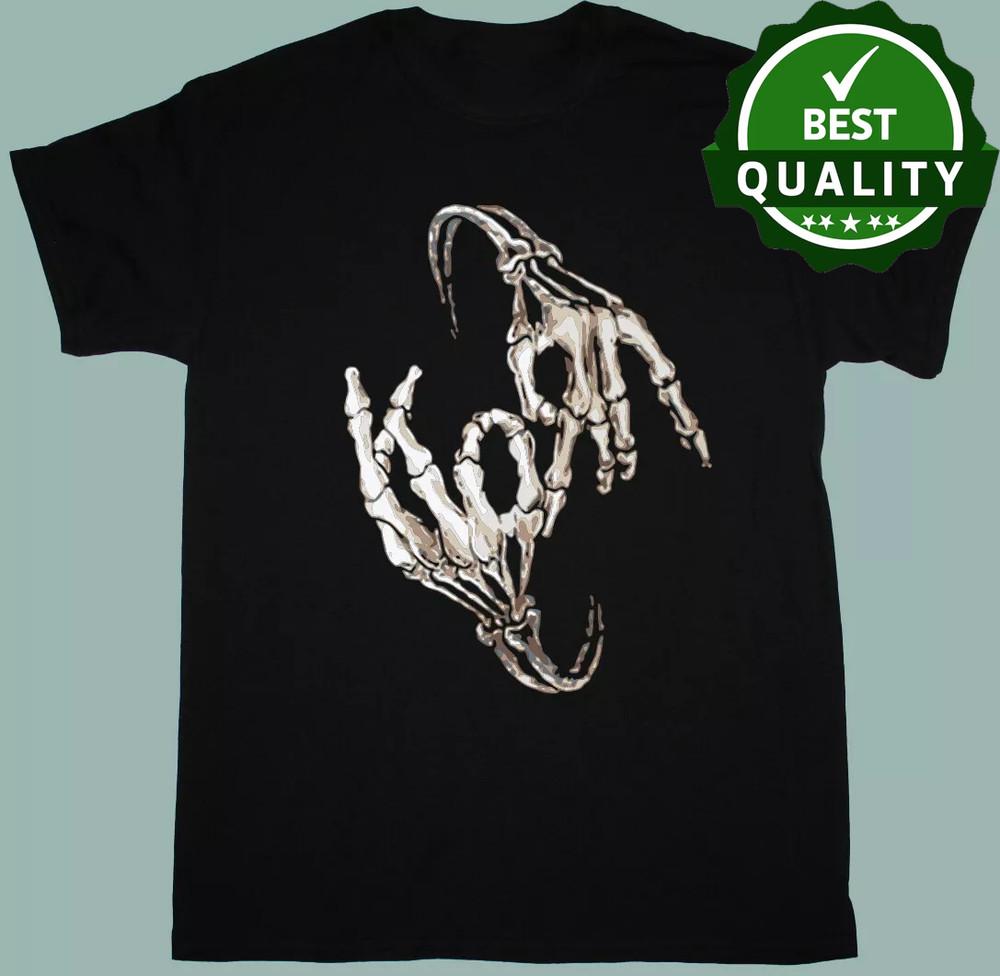 

Korn Skeleton Fingers T-Shirt Black Cotton BR7916 Unisex T-Shirt XXXXL