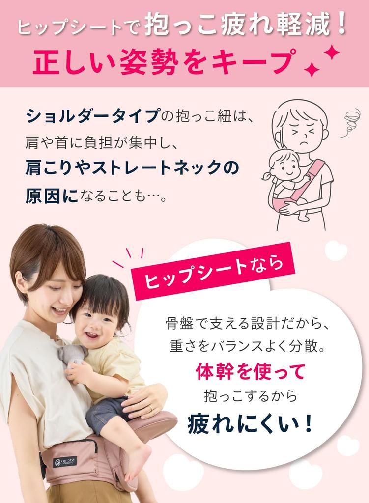 Keratta HipGo Folding Hip Compact and Baby Carrier with Storage Bag Seat, Ultra-Lightweight (Gray)