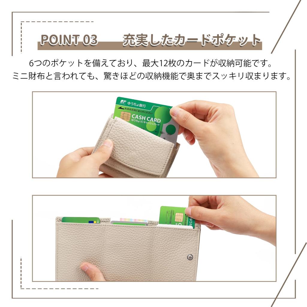 Mini Wallet for Men and Genuine Small Wallet with Skimming Coin Mitsuori Cowhide RFID [imeetu] Tri-fold Women, Leather, Protection, Purse, Leather,