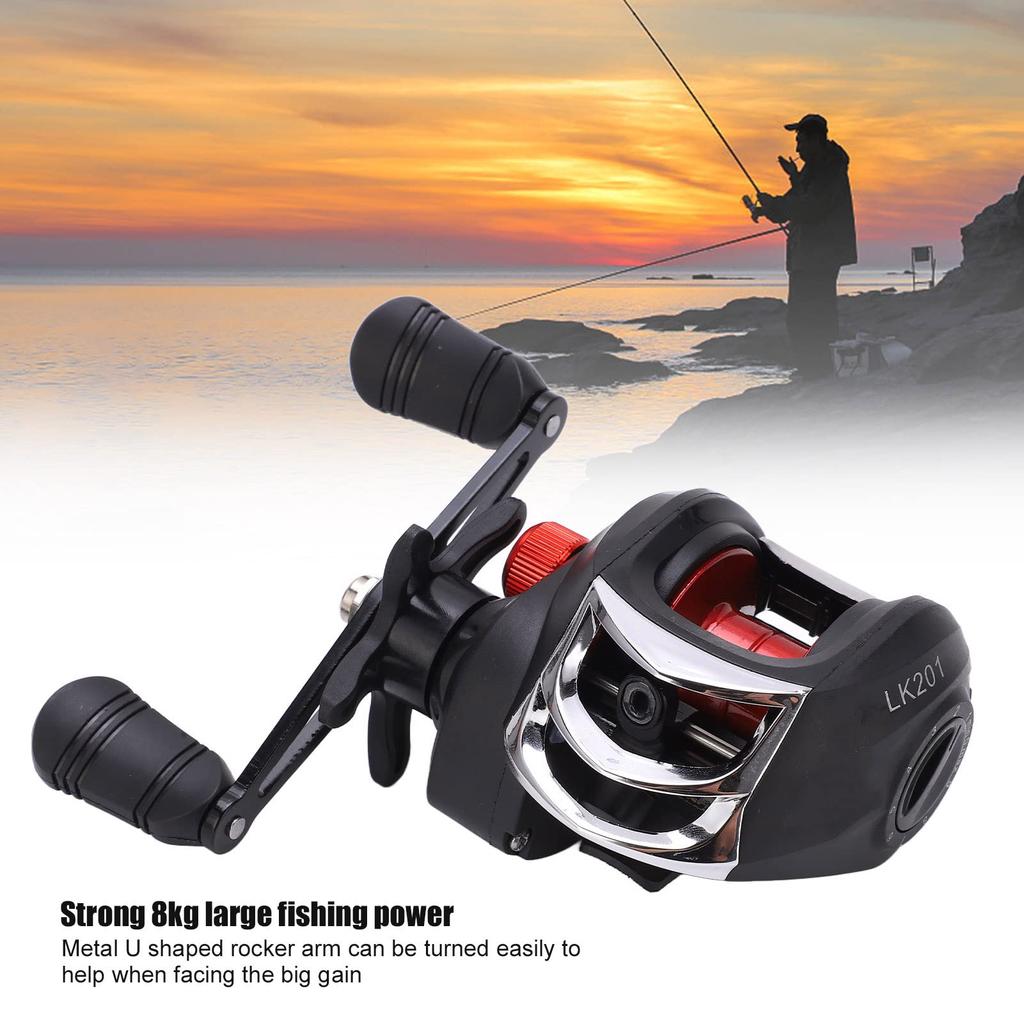 Waterproof Drag Casting Reel with Magnetic Double Sealed Bearings for Outdoor Use 17.6LB Brake, 18+1BB
