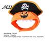 Small Dog Halloween Outfit Cat Pumpkin Pirate Hat, Cozy Pet Funny Hat Cosplay for Cats, Dogs, Holiday Party Accessory Costume Dogs