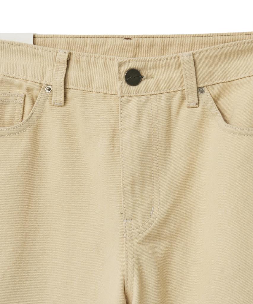 Noir For Woman Cotton Loose Flare Pants (Pale Yellow)
