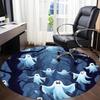 1PC Ghost Forest Office Round Area Rug, Mat Suitable For Office, Under Office Chairs Bedroom Living Room Home Decor, Room Deco