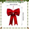 19x25 Inch Velvet Christmas Bows Extra Large Red Christmas tree Bows Hangable Holiday Decorations For Front Door Office Wreath