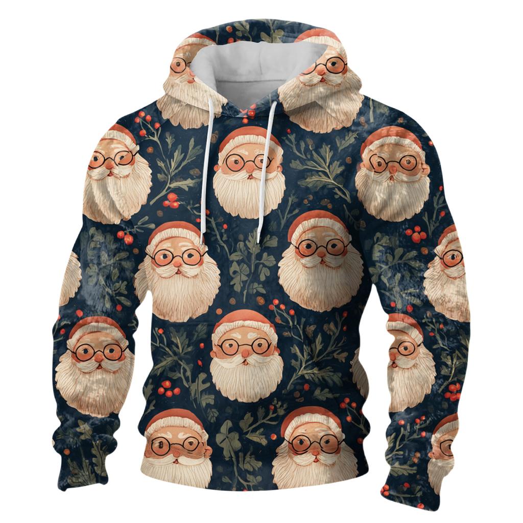 Herr Långärmad Ledig Flanell Huvtröja