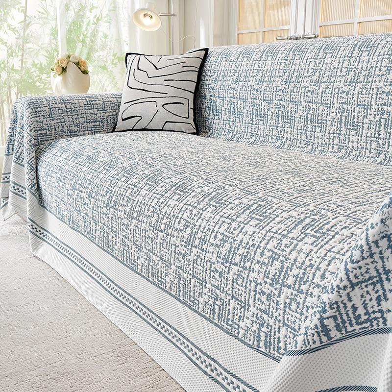 Summer Cooling Ice Silk Sofa Towel for Living Room Multifunction Sofa Blanket Protector Cover Universal All Inclusive Cushion