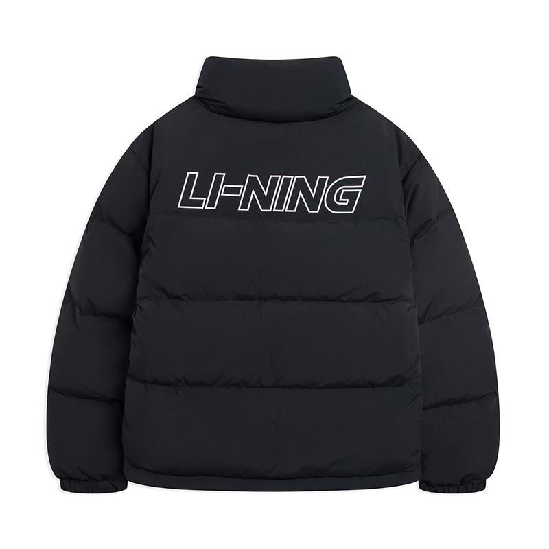 Li Ning Sports Life Collection FW22 Down Jacket Winter Unisex Black AYMS307-4