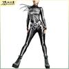Halloween costume human skeleton digital print tights jumpsuit women's jumpsuit