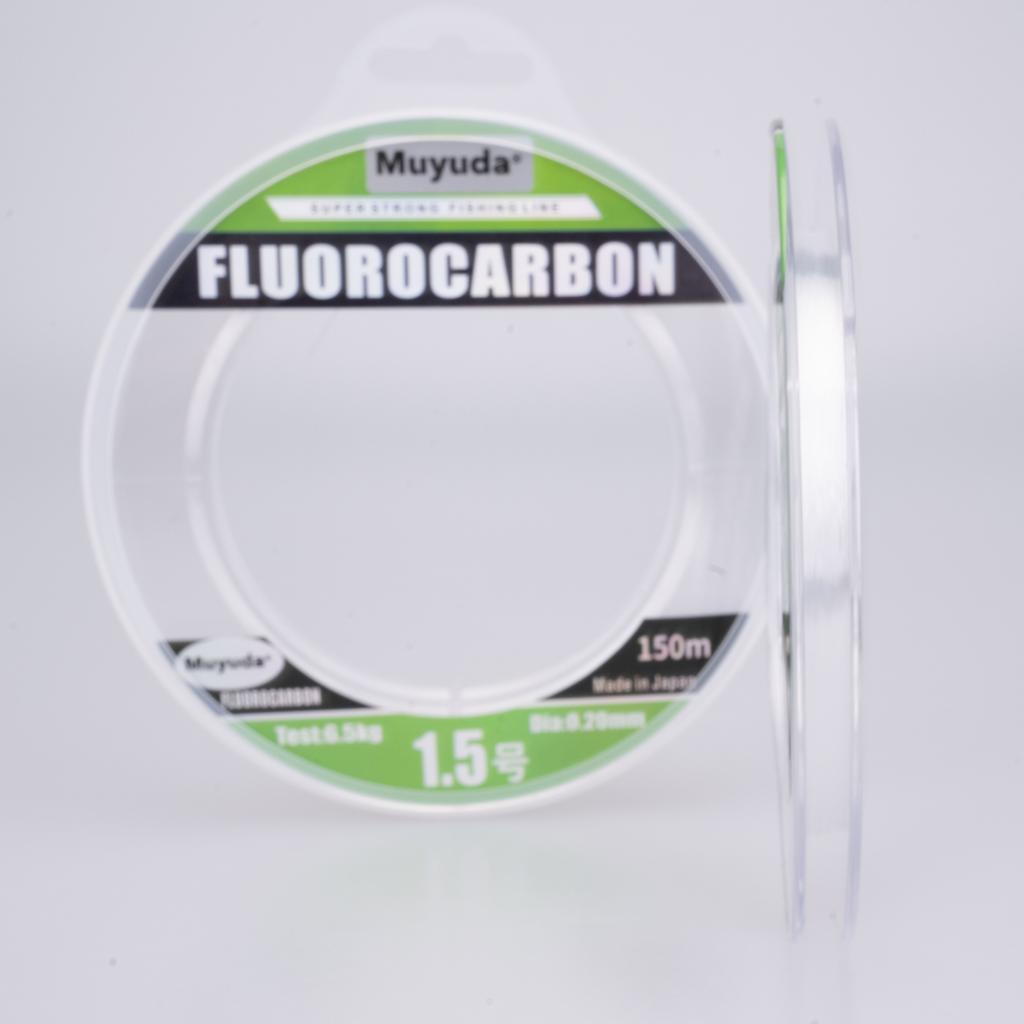 Pure Fluorocarbon Fishing Line 50m 8lb-40lb Low Memory Sinking Kayak Bass Line for Lake River Stream High Tenacity