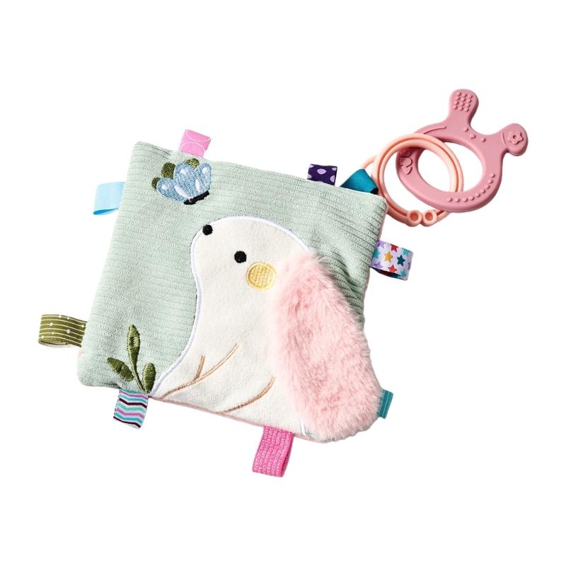 Colorful Baby Rabbit Soothing Towel Toy Easy Grip Comforter Promote Visual Development Sensory Stimulation Teether Toy 1