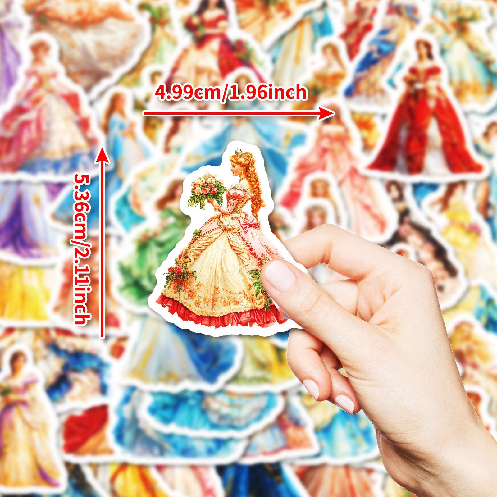 

50 Высококачественных наклеек «Юбка принцессы» Европейский стиль Ретро Банкетная юбка Сделай сам Ежедневник Мобильный телефон Стакан для воды Водонепроницаемые наклейки Бумага