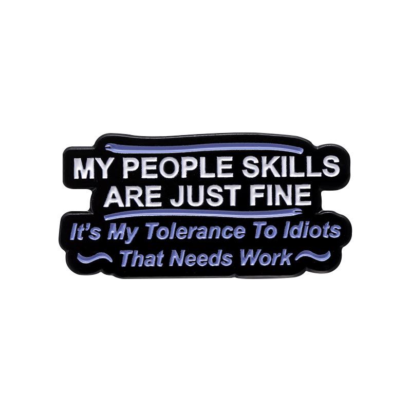 

And Trendy Charming Cartoon Letter Brooch Unique Alloy Pin For Style Individual