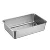 Stainless Steel XL Anti-splash Open Cat Litter Box & Pet Bath Tub
