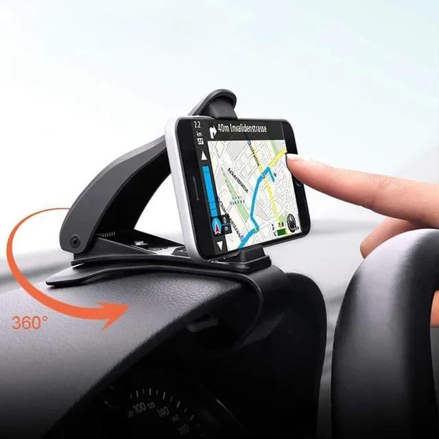 Uchwyt na telefon samochodowy Uniwersalny Regulowany 360 stopni Nawigacja Deska rozdzielcza W samochodzie Klips podtrzymujący telefon komórkowy Składany uchwyt Podpórka do telefonu samochodowego