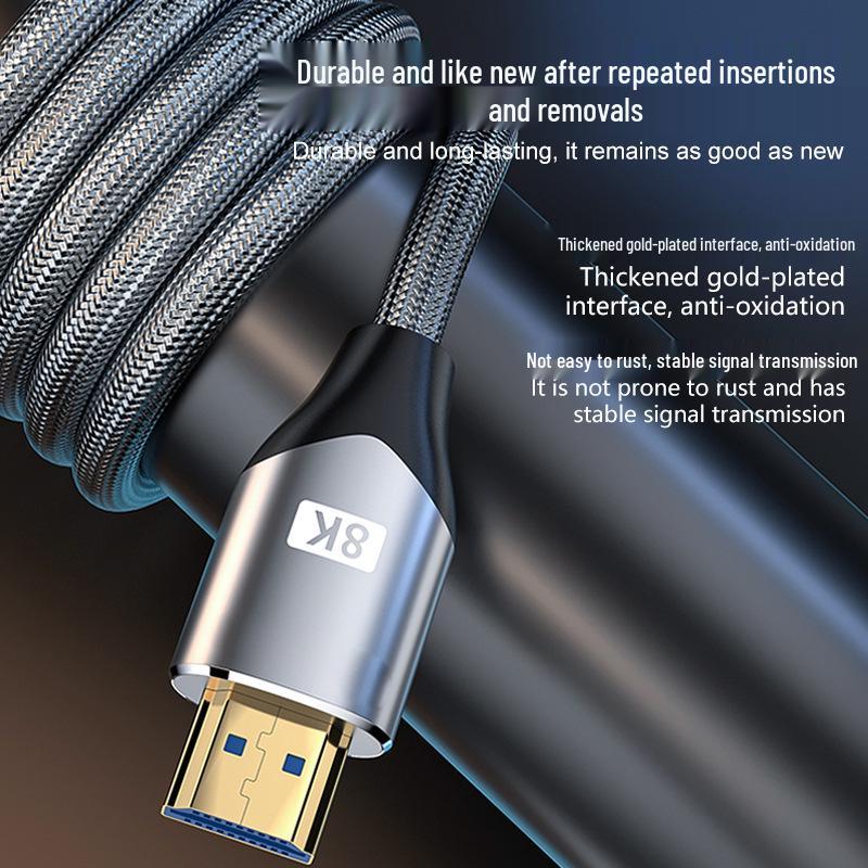 

Кабель HDMI 2.1 8K/60 Гц для телевізора, PS5, комп ютера, проектора 3m