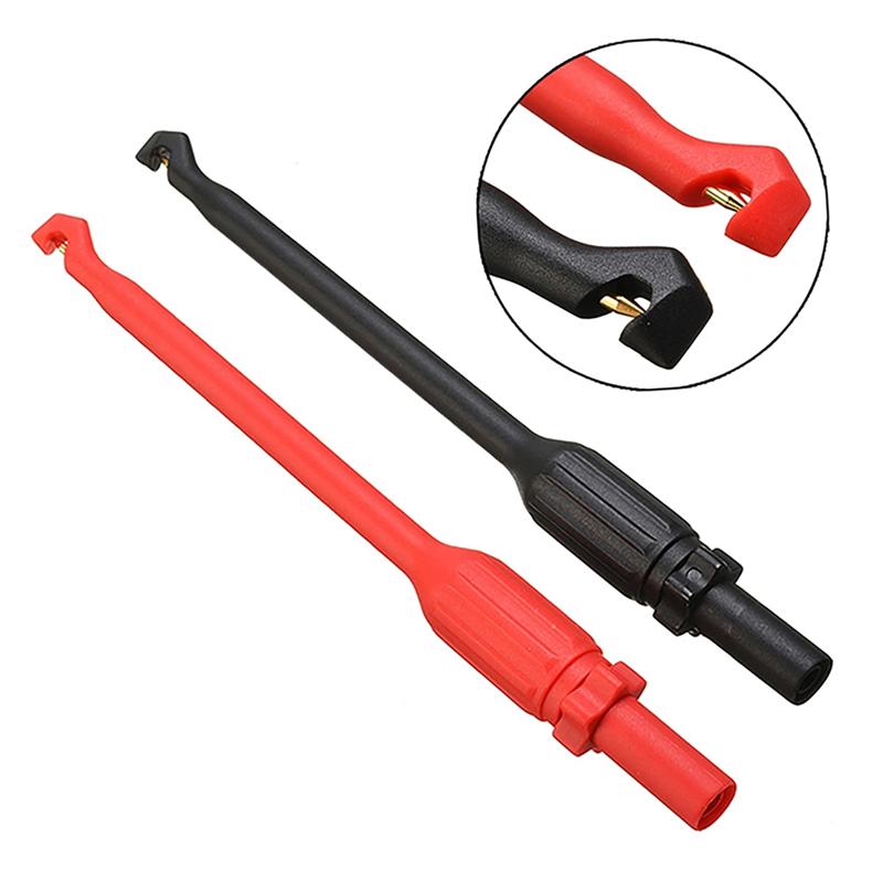AD23-2Pcs/Set 4Mm Wire Piercing Clip 10A Automotive Test Lead Kit Automotive Wire Piercing Probe Puncture Wireback Probe Pins Ki