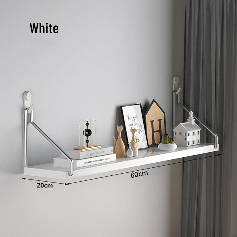 Punch-Free Wall-Mounted Floating Shelf for Living Room Storage and Display