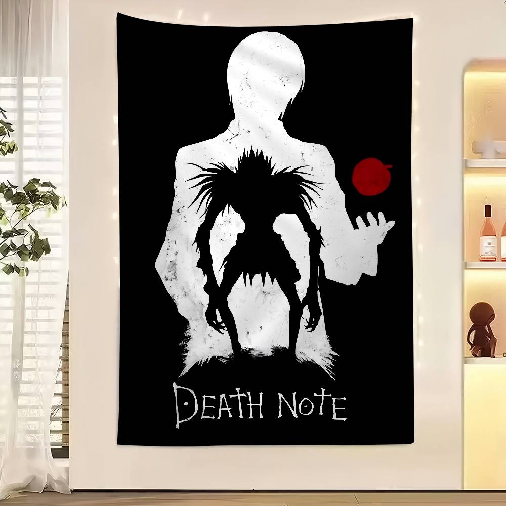 Anime DDeath NNote Japan Cartoon Tapestry Art Printing Japanese Wall Tapestry Anime Wall Hanging Home Decor