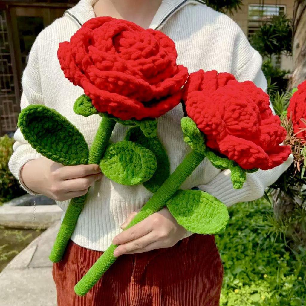 Extra Stor Handvirkad Ros Isbar Bukett - Perfekt för Mamma på Lärardagen eller Mors Dag