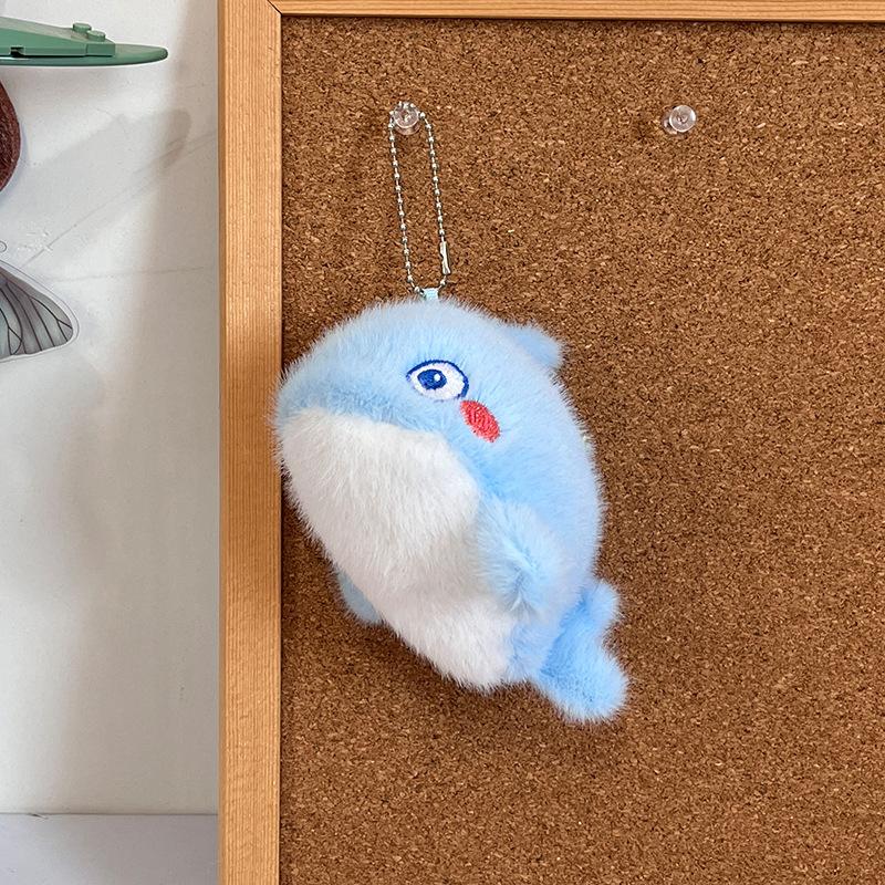 1Pcs Soft Simulation Animal Whale Small Pendant Turtle Ocean Animal Plush Keychain Starfish Pp Cotton Plush Toy Home Decoration
