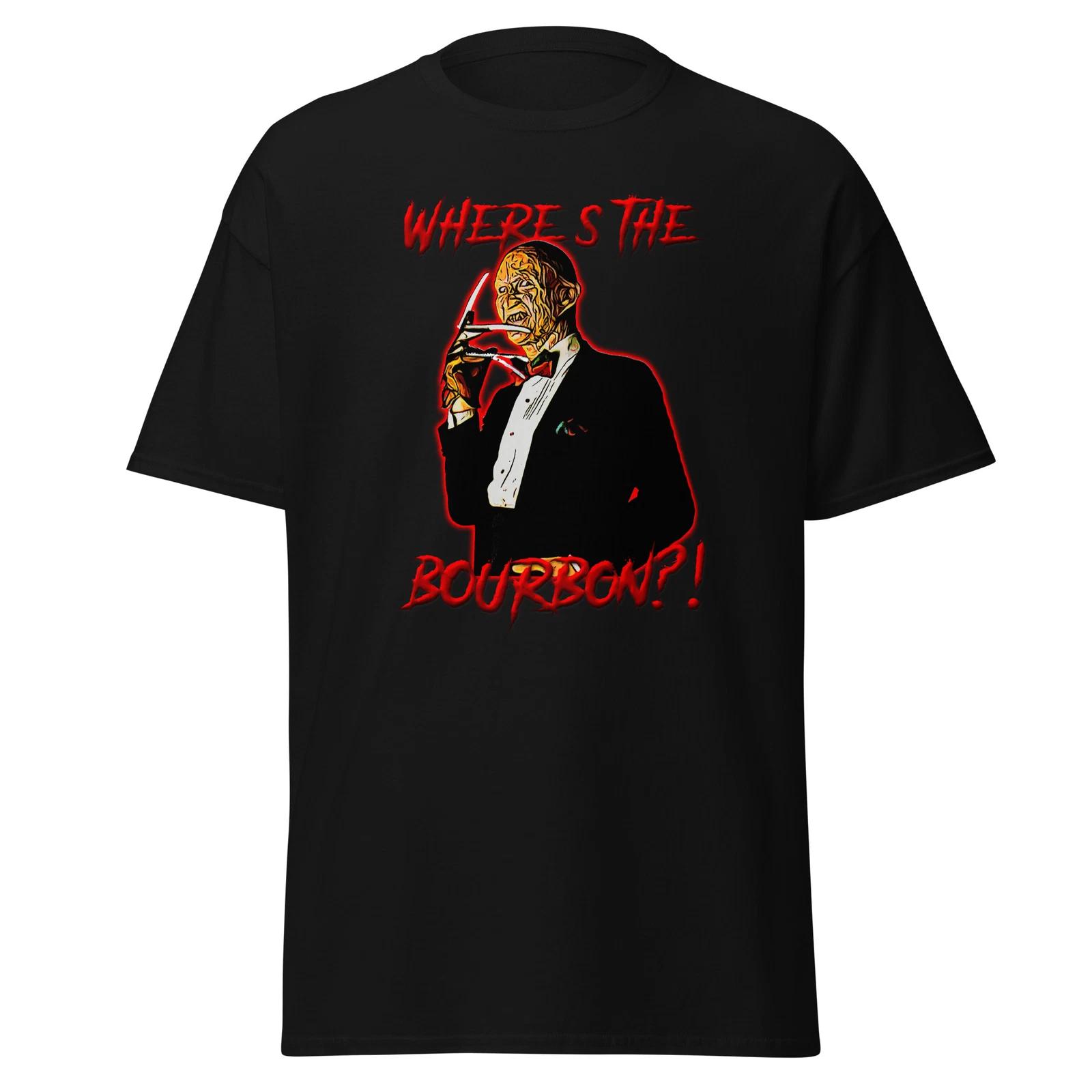 Freddy krueger tee Wheres the bourbon 80s horror movie shirt XXXL