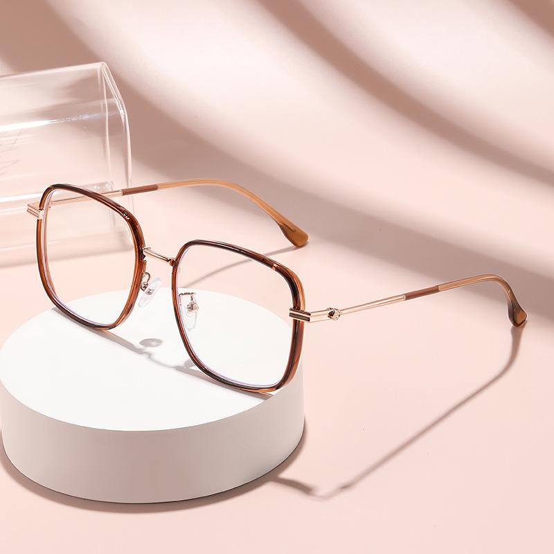 Color-changing Glasses Fashion Anti-blue Light Large Frame High-end Sense Of Men And Women Myopia Glasses 2302
