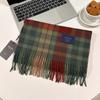 Xiaohongshu Popular Cherry Red New Year'S Red 100% Wool British Versatile Scarf Women'S And Men'S Cashmere Warm Scarf