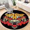 1PC Tiger Face Office Round Rug, Non Slip, Soft and Durable Office Rug for Interior Decoration, Perfect for Office