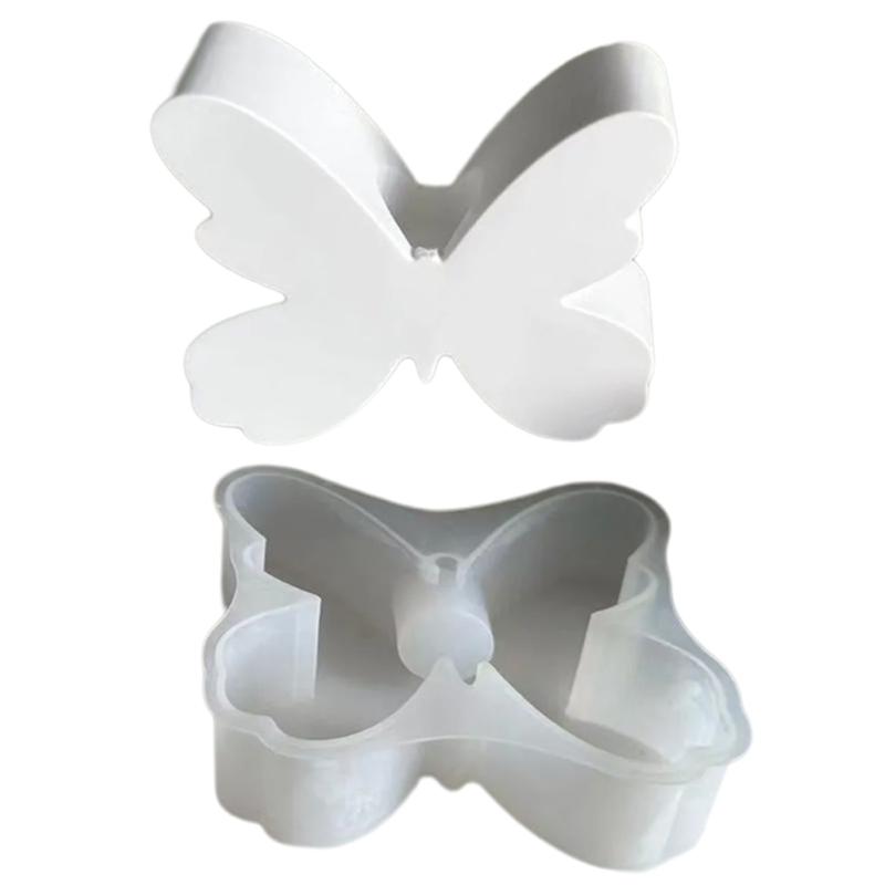Candlestick Mold Silicone Candle Holder Mould Butterfly/Heart/Clovers Aromatherapy Moulds Gypsum Home Ornaments Mould