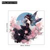 Cute Cartoon Fairy Girl with Flowers Butterflies Wall Sticker for Girls Room Dorm Decoration Friends Bedroom Decor