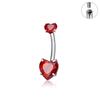 Internal Thread Belly Piercing Heart Navel Rings Shiny Body Jewelry  Girl