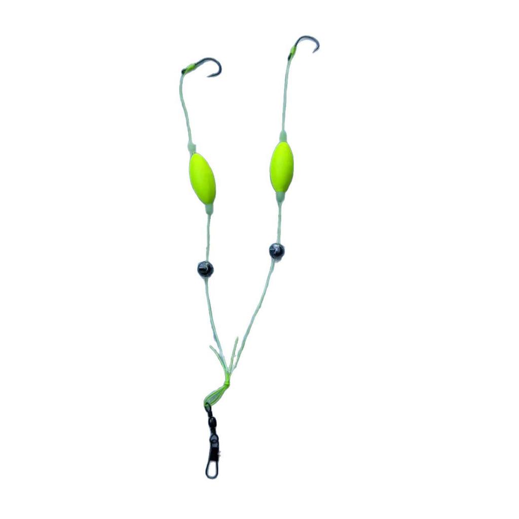 Doppelhaken Anti-Tangle Angelmontage mit Auftrieb für Marmorkarpfen