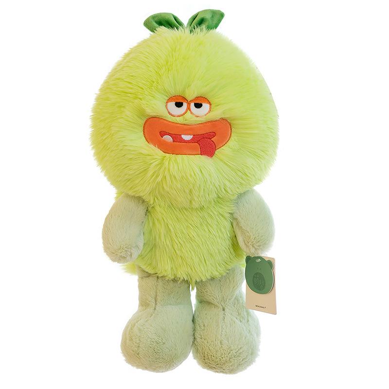 Fruit and Vegetable Monster Series Plush Toys, Long Haired Eggplant Home Pillows, Children's Birthday Gifts, Bay Window Decorations