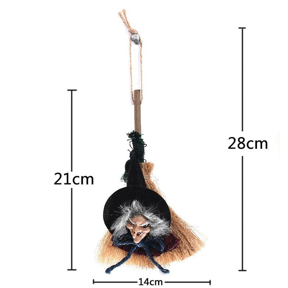 Halloween Broom Witch Decoration Creepy Day Festival Decoration For Bar Haunted House Party Desktop Witch Ornament Home Decor Supplies