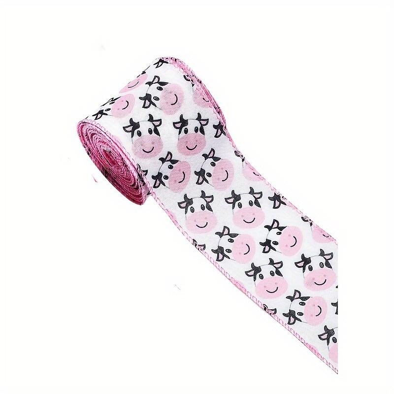 

Versatile Cow Print Decorative Ribbon In Pink And Black For Diy Crafts And Events Cow Theme A