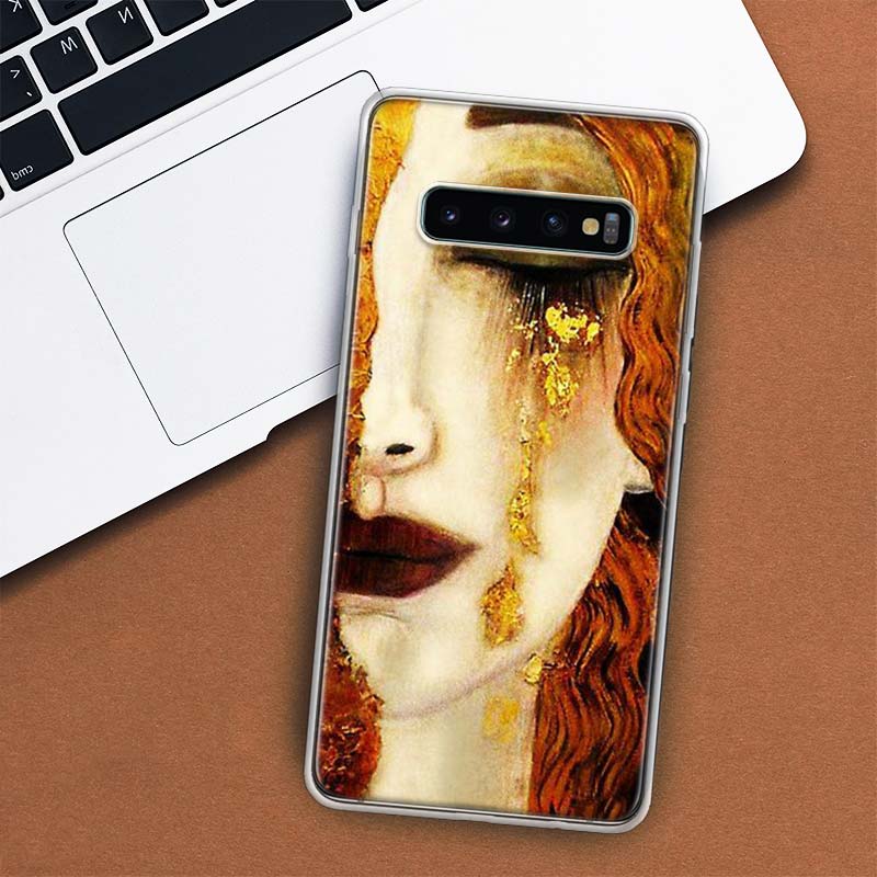 Kiss by Gustav Klimt Desig Phone Case For Samsung Galaxy S10 Plus S20 FE S21 S22 Ultra S10E S9 S8 + S6 S7 Edge Lite Shell Coque