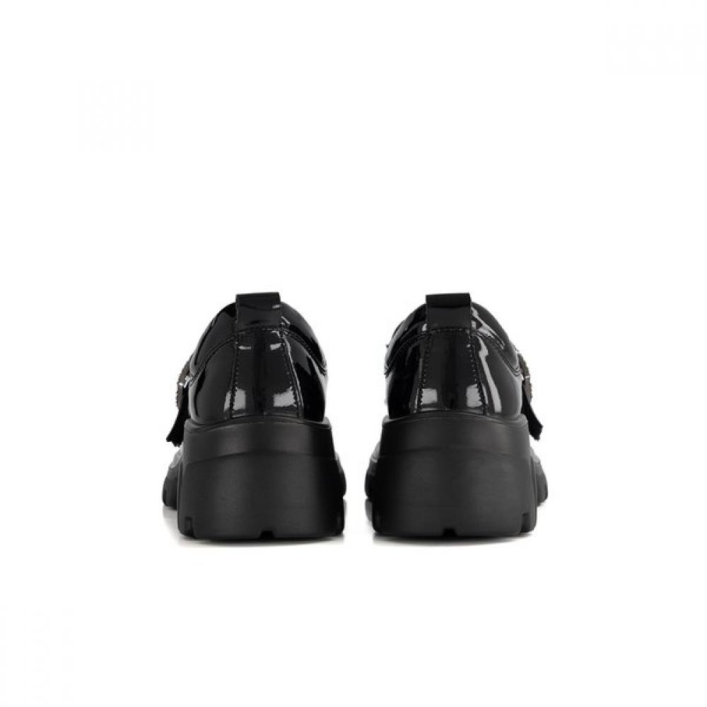 Vainer Women Comfort Oversole Loafer Black Samm030ak