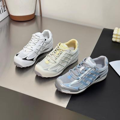 Zapatos deportivos y de ocio versátiles de malla transpirable y ligera para mujer con suela gruesa y combinación de colores para primavera y verano
