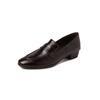Fashion NEW Autumn/Spring Women Loafers Split Leather Shoes for Women Round Toe Low Heel Shoes Slip-on Women Pumps Comfort Daily Shoes