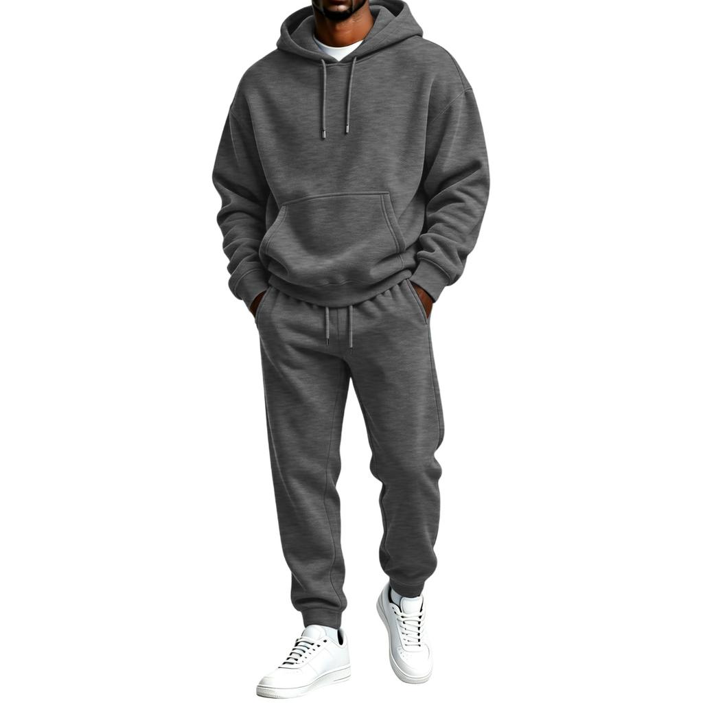 Herren Kapuzenpullover und Jogginghose 2-teiliges Set Lässiges Outfit