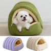 Soft Plush Cat Bed Semi Enclosed Pet House Comfortable Cat Cave  Cat Dog