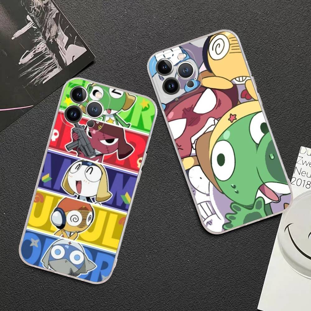Keroro Frog Cool Gunsou Sergeant Phone Case For IPhone 17 16 15 14 13 12 11 Pro XS Max Plus Soft Silicone Cover