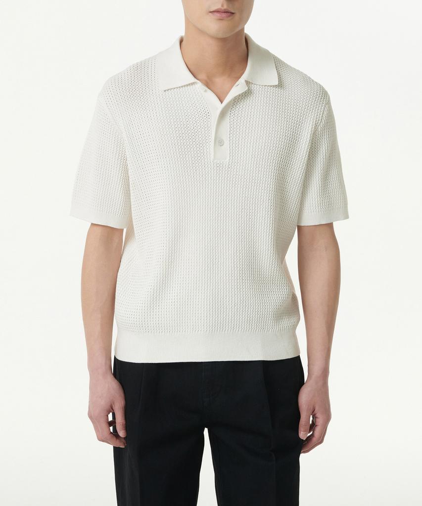 Musinsa Standard Crochet Knitted Polo Shirt [Ivory]