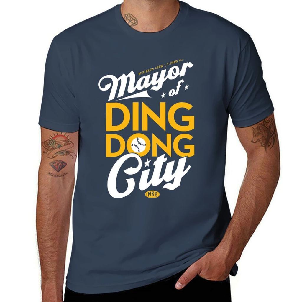Travis Shaw Mayor Of Ding Dong City Tshirt Basic Plain Tee For Spring And Summer
