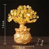 Árvore da sorte Riqueza Árvore de cristal amarelo Ornamentos de árvore de dinheiro natural Estilo Bonsai Riqueza Sorte Feng Shui Ornamentos Artesanato
