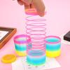Medium Boxed Rainbow Stacking Rings (6.5*6CM) - Popular Children's Spring Rings Toy