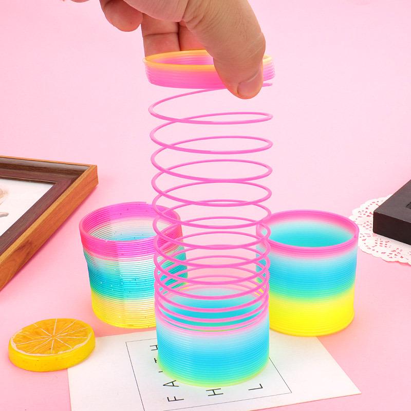 Medium Boxed Rainbow Stacking Rings (6.5*6CM) - Popular Children's Spring Rings Toy