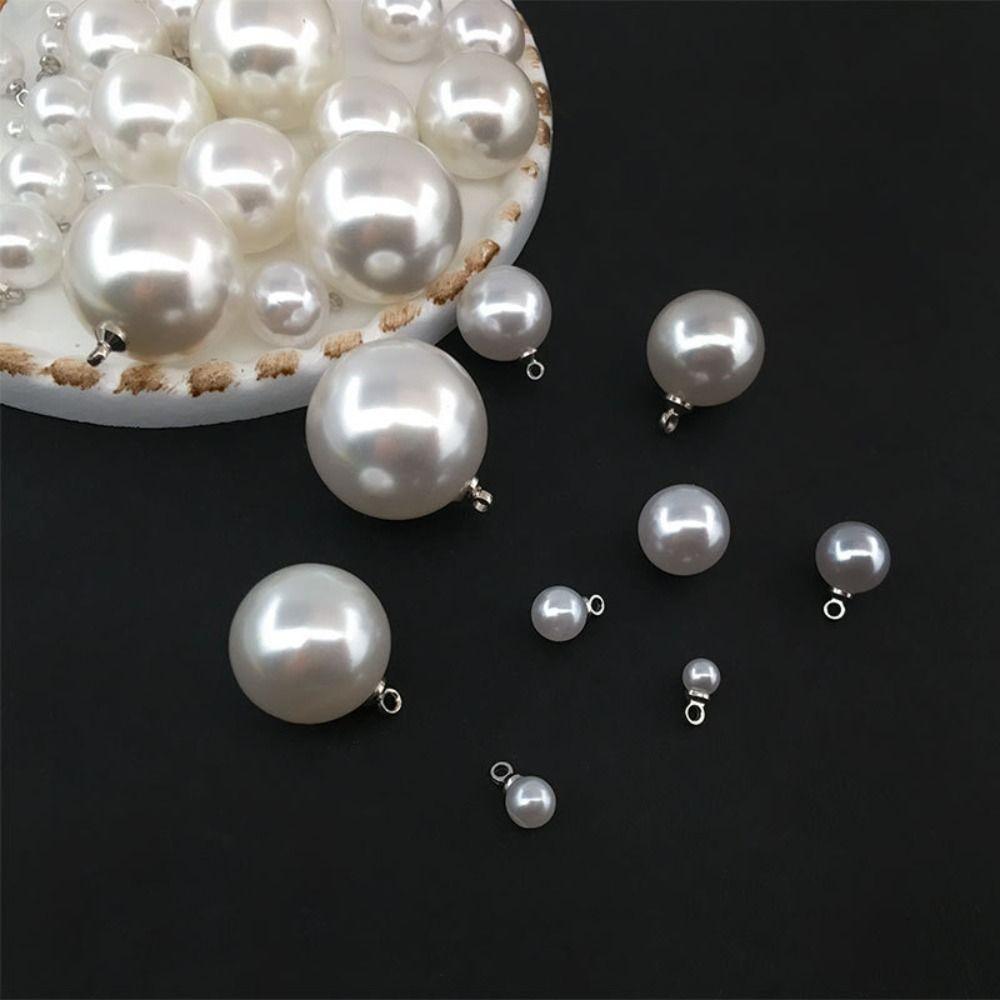10PCS Handmade Imitation Pearl Clothes Decor DIY Dangle Earrings Pendant  Zipper