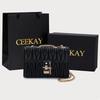 Luxury geometric designer bag for women chain small evening bags ladies crossbody shopper shoulder bag