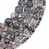 Silk Agate Chalcedony Black Dragon Stripe Round Beads for DIY Jewelry Necklace